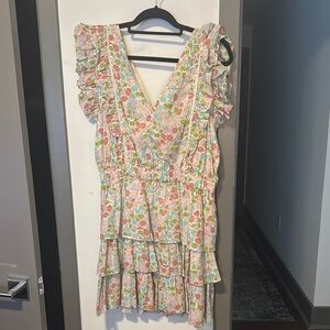 Love the Label Floral Ruffle Dress - Multicolor